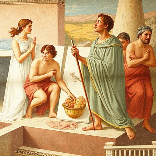 Affresco appena scoperto a Pompei che raffigura una scena mitologica