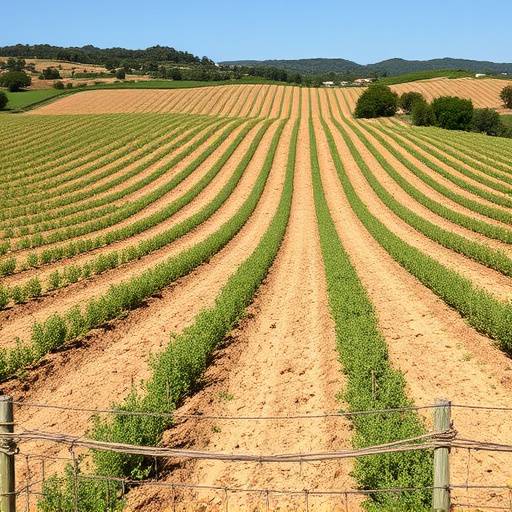 Campo coltivato con metodo biologico in Sicilia