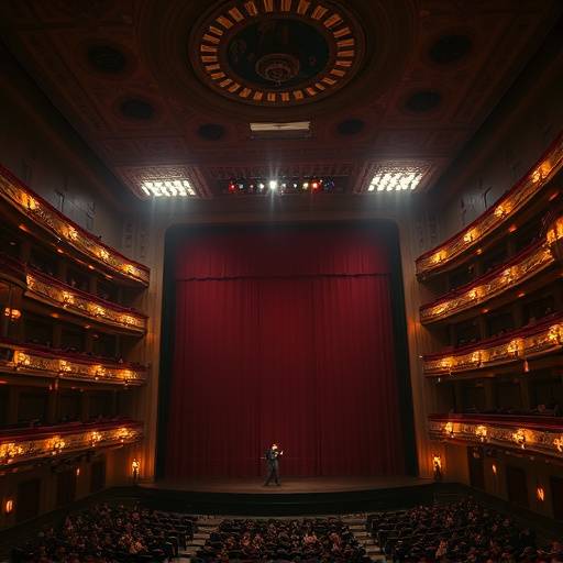 Interno del Teatro Regio di Parma durante una rappresentazione