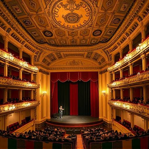 L'interno del Teatro San Carlo di Napoli durante una rappresentazione operistica